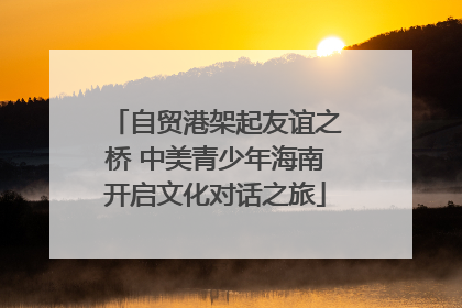 自贸港架起友谊之桥 中美青少年海南开启文化对话之旅